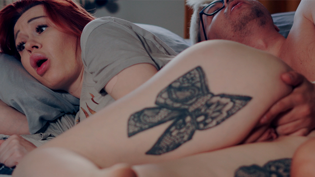 Stepmother And Stepson Share A Bed Making For Some Fun At Night