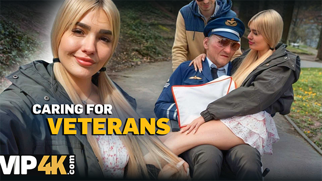 After Falling In Love Luna Bunny Sucked The Cock Of A Veteran