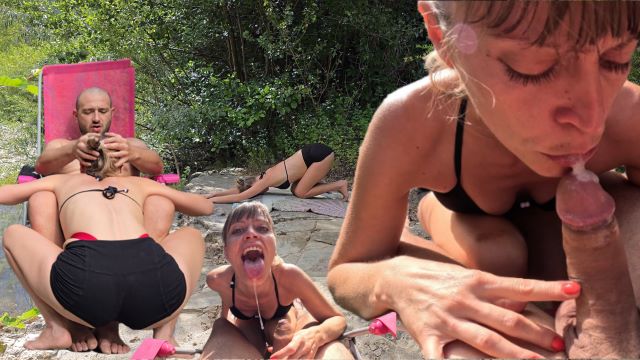 Pov Sweaty Milf Gives Me A Deep Blowjob Outside After Working Out And Swallows My Protein