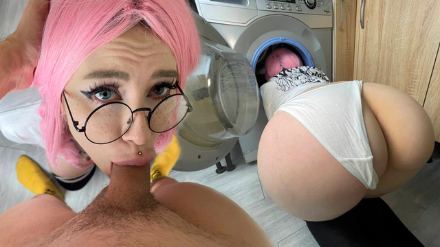 I Fucked My Foolish Step-Sister After She Became Stuck In The Washing Machine
