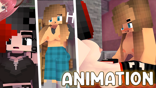 Lesbian Huge Tits Gothic Girl Shelbles Animation In Minecraft