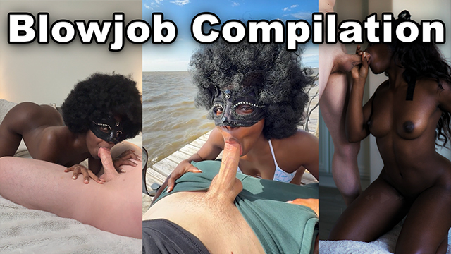 Bwc's Compilation Of Interracial Blowjobs In Ebony Mouth