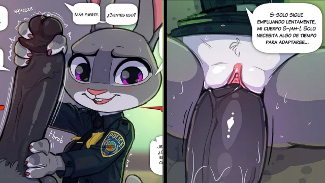 Judy Hopps Sucks And Places Her Ascent On The Chief's Cock