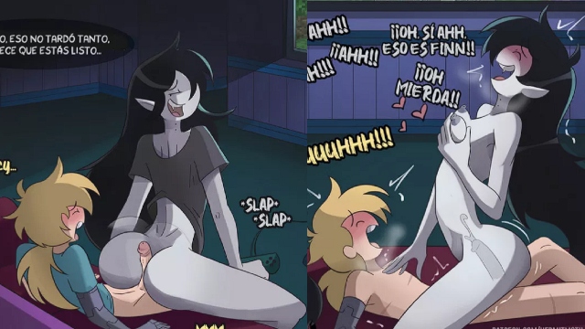 Marceline Rides Finn's Cock Until A Massive Amount Of Semen Is Released