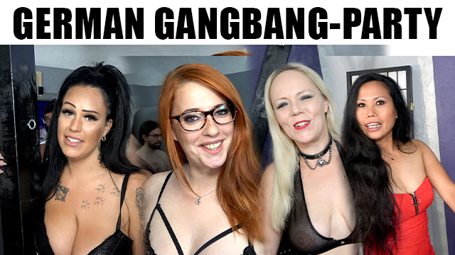 German Gangbang-Party No Condom Fuckorgy Four Pussys For All Cocks