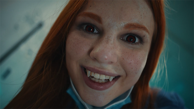 A Redhead Nurse Captivates A Brunette With Large Tits A Lustful Lesbian Vampire