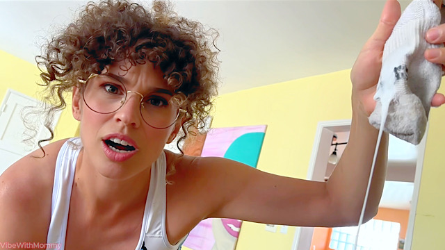 When She Catches You Jerking Off After Discovering Your Cum Sock