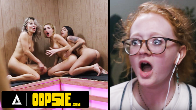A Wild Trans Threesome Is Caught By A Janitor After A Horny Cis Babe's Cunning Handjob In A Sauna