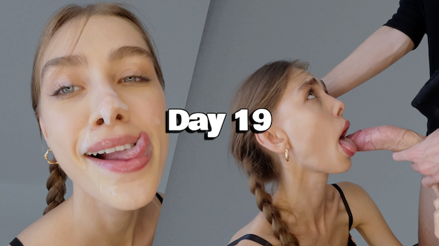 A Small Woman Wearing Leopard Lingerie Gives An American Man A Blowjob