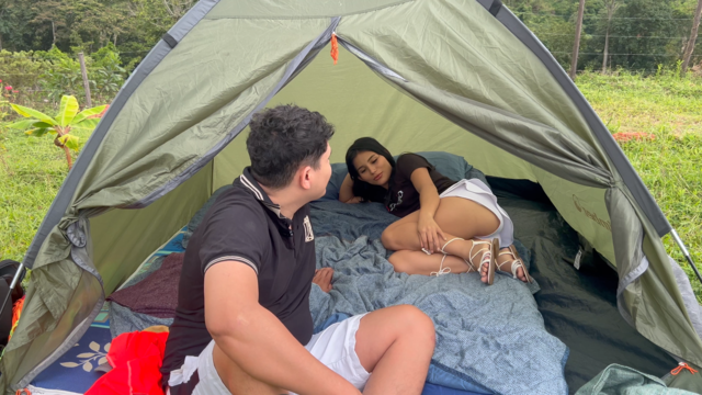 I Finish Fucking Hard While Having Outdoor Sex With My Little Stepsotra While We Are Glamping