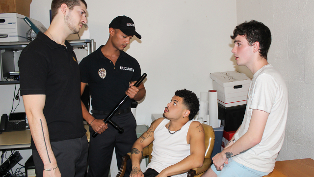 Pervy Boys Are Disciplined By Officers For Misbehaving In Public