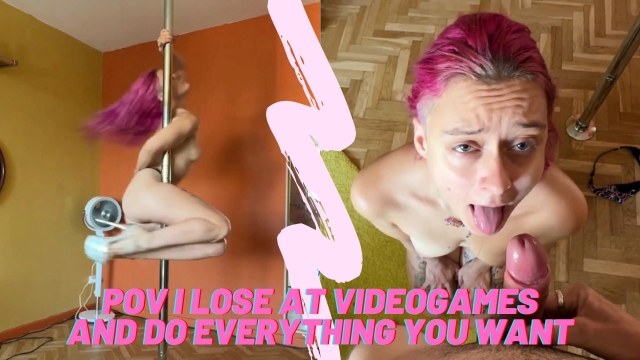 POV I Don't Win At Video Games And I Do Whatever My Boyfriend Asks Me To Do Including Blowjobs And Striptease