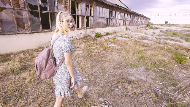 In An Abandoned Location A Daring Public Bang Girl Sucks Off A Stranger And Swallows The Load Like A Pro