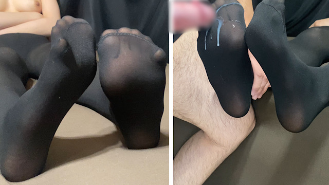 Bukkake Thick Semen On Her Gorgeous Legs In Pantyhose Tall Girlfriend Take It All Out In My Black Tights