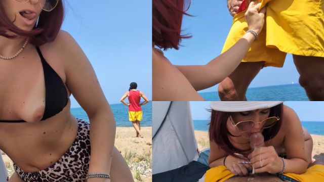 At A Nudist Beach Milf Fucks The Lifeguard