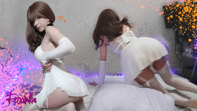 Gentle Sex With A Girl Wearing A Sexy Miniskirt And White Stockings