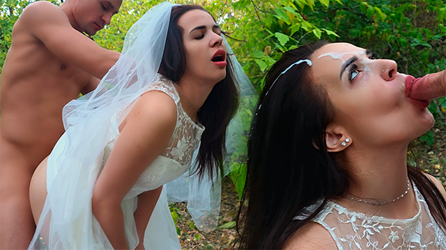 On Her Wedding Day The Bride Deceives Her Groom In The Ass