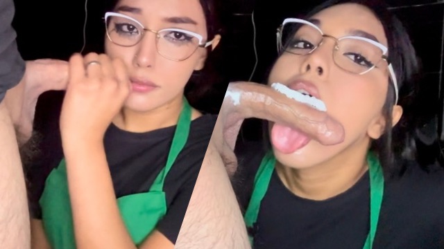 Sucking My Manager's Creamy Dick Deepthroat To Earn My Raise