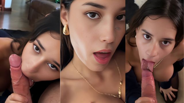 Horny 18Yo Brunette Sucks Balls Hard Petite Latina Gostosa Busty Big Tits Deepthroat Mouth Fuck Ri