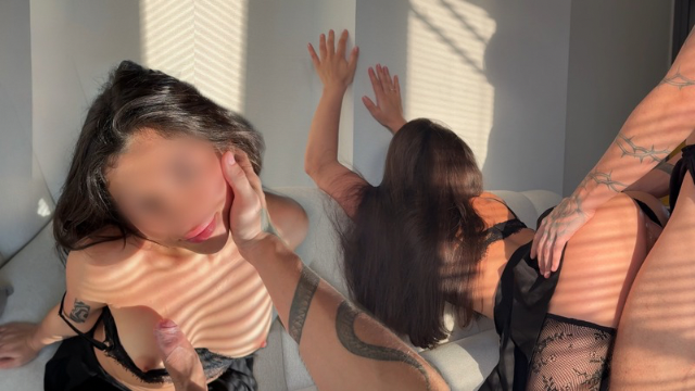 A Slut In Lace Stockings Begs For A Real Couple To Cover Her Ass With Cum