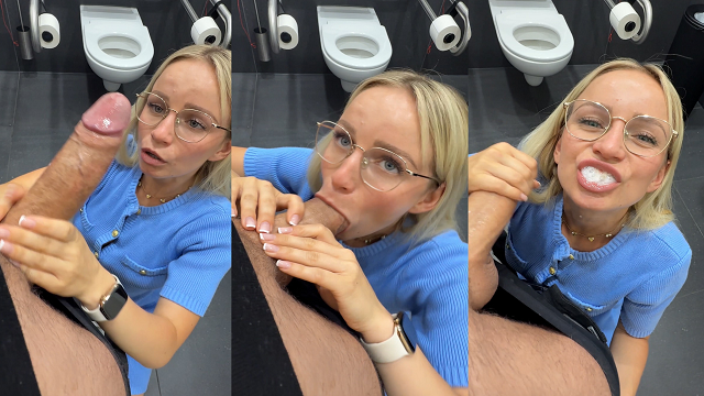 Girls With Glasses Are Always Sluts Public Blowjob