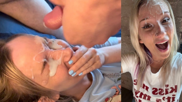 Huge Facials On Sweet Blonde Gf Compilation