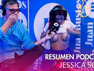 Jessica Sodi a szexgép élvezkedik interjú közben, fiatal pornós maszturbál