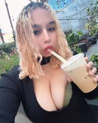 Morning coffee girl photo