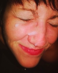 screaminsyren Facialed by a big load of cum photo