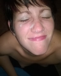 screaminsyren Facialed by a big load of cum photo