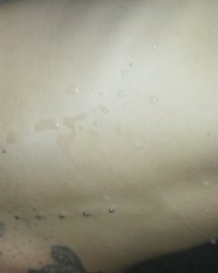 Hot cum all over my face and body photo