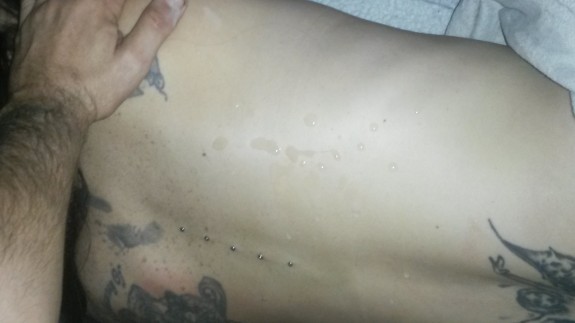 Hot cum all over my face and body