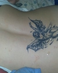 Hot cum all over my face and body photo