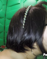 Porta Gloryhole Teen swallows cum at grocery store photo