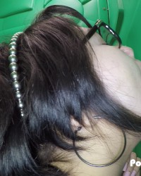 Porta Gloryhole Teen swallows cum at grocery store photo