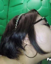 Porta Gloryhole Teen swallows cum at grocery store photo