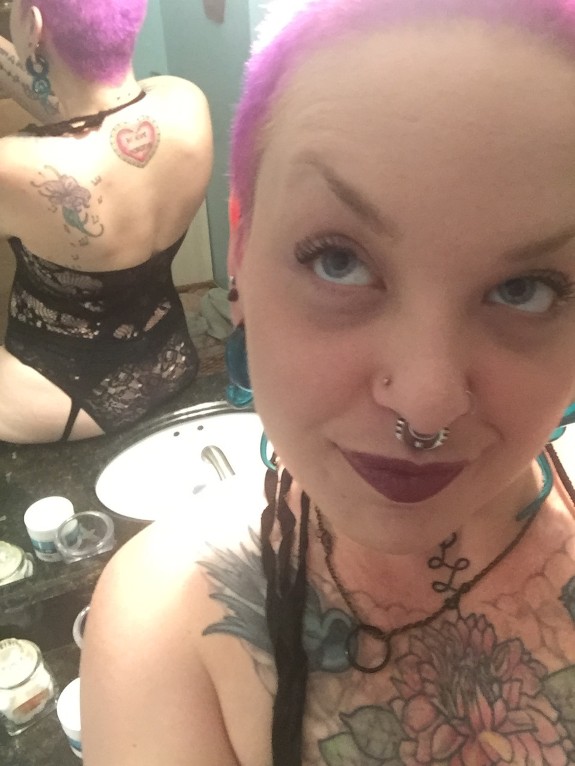 Shaved Head Bad Girl photo