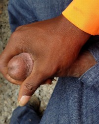Gripping wood. photo