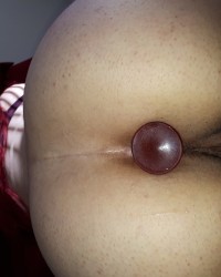 Morning fun playing with my Nintendo 2ds and butt plug!! photo