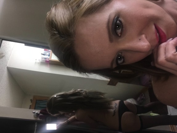 Striping school girl