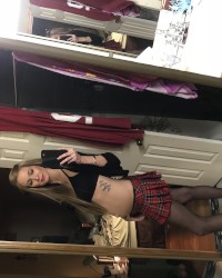 Striping school girl photo