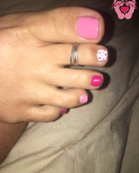 Luv4feet - Pink Shades with Dots Footjob photo