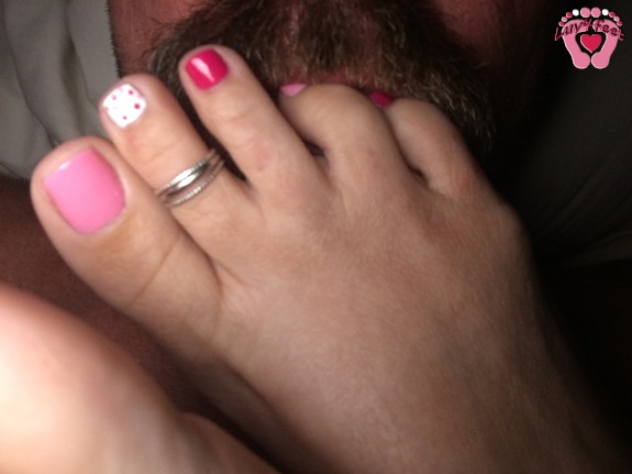 Luv4feet - Pink Shades with Dots Footjob