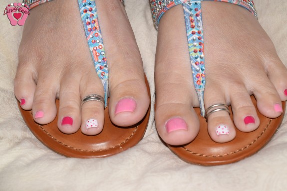 Luv4feet - Pink Shades with Dots Footjob