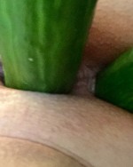 cucumber in my pussy and ass