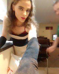 Crossdresser dress tryouts, and some ass photo