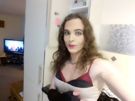 Crossdresser dress tryouts, and some ass