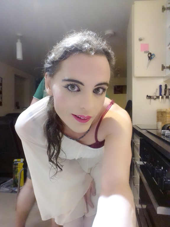 Crossdresser dress tryouts, and some ass