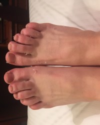 my dirty sock feet photo