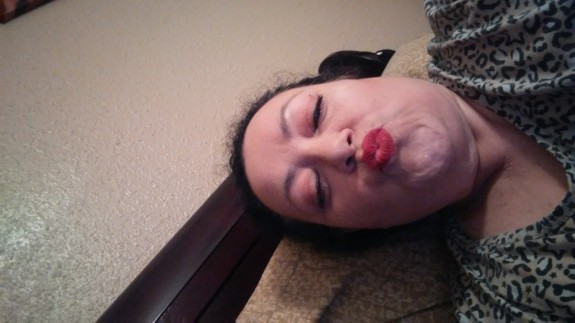 mommy with make up on